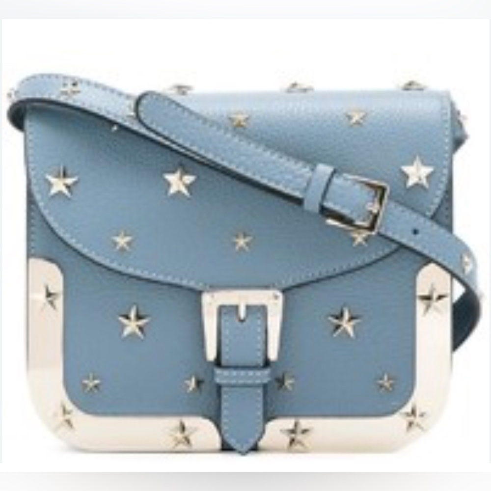 RED Valentino Star-Studded Blue Crossbody Bag